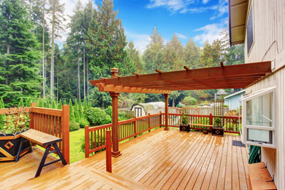 Pergola installed in backyard deck. Master Roofing Inc is your local pergola contractor in Vancouver WA.